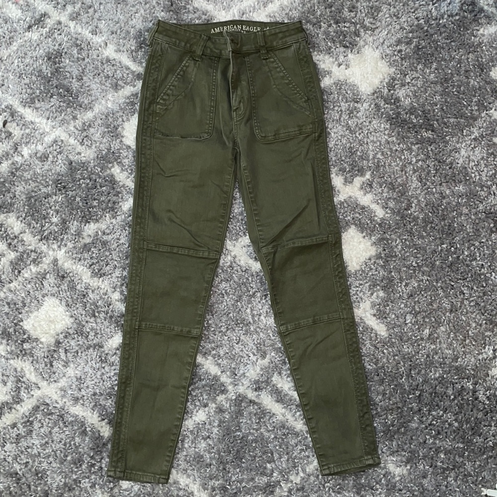 American Eagle Green Jeggings